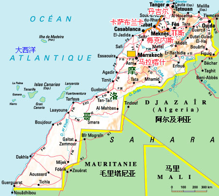 摩洛哥地图_摩洛哥王国地图